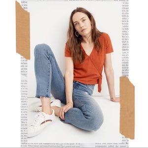 Medium Madewell Texture & Thread Wrap Tie Top